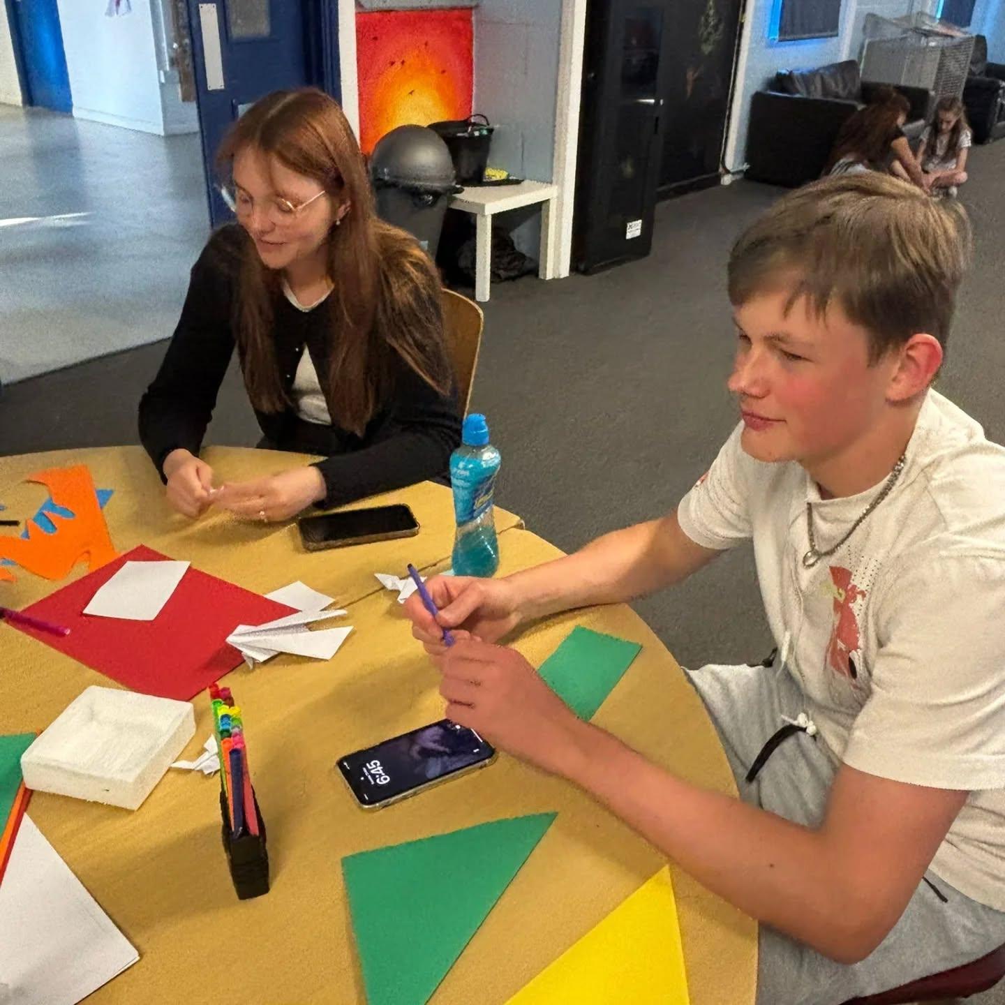 Outdoor sports court at the youth club.